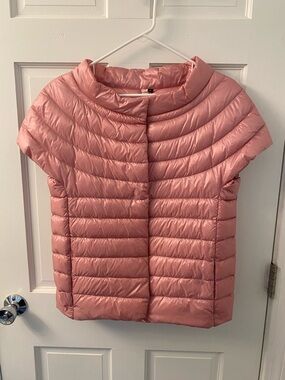 NWT Cotes of London Quilted Short Sleeve Puffer Vest - Blush Pink